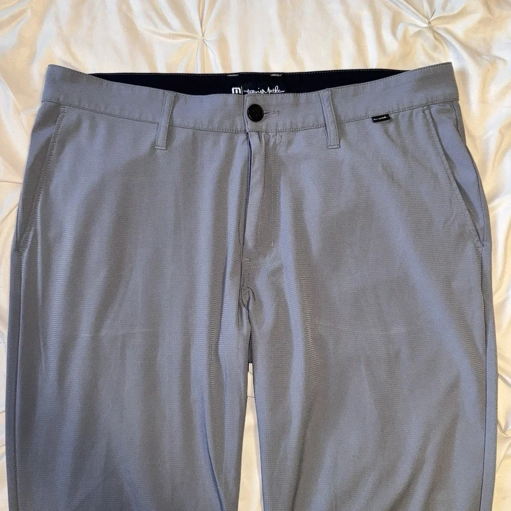 TRAVIS MATHEW Performance Pants Mens 36 Gray Golf Chino Stretch‎ 79099